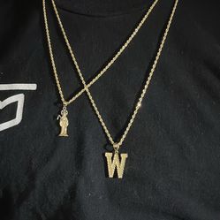 10k Gold Chain And Pendants 