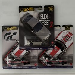 Hotwheels Premium Nissan Sliva Plus Two Nissan Skylines 