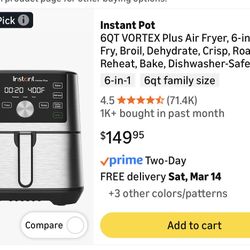 Instant Vortex Plus Air Fryer 