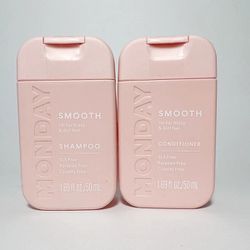 MONDAY Smooth Anti-Frizz Shampoo & Conditioner 50 ml/1.69 fl oz each Travel Size