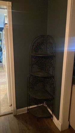 Metal shelves