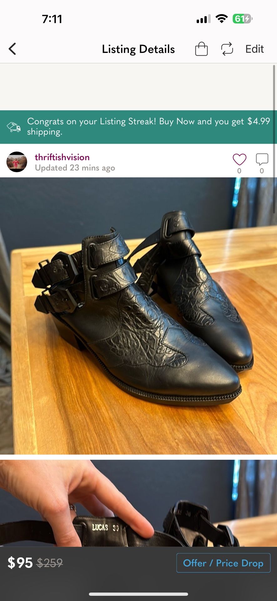 Senso Booties Buckle Back NEW Size 6