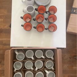 22 Brand New Coffee Cup’s (6 Used Saucer Plates)