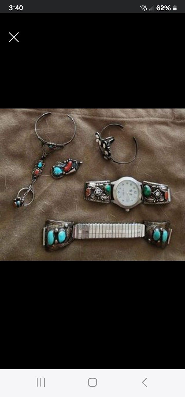 Sterling Silver N Turquoise N Coral 