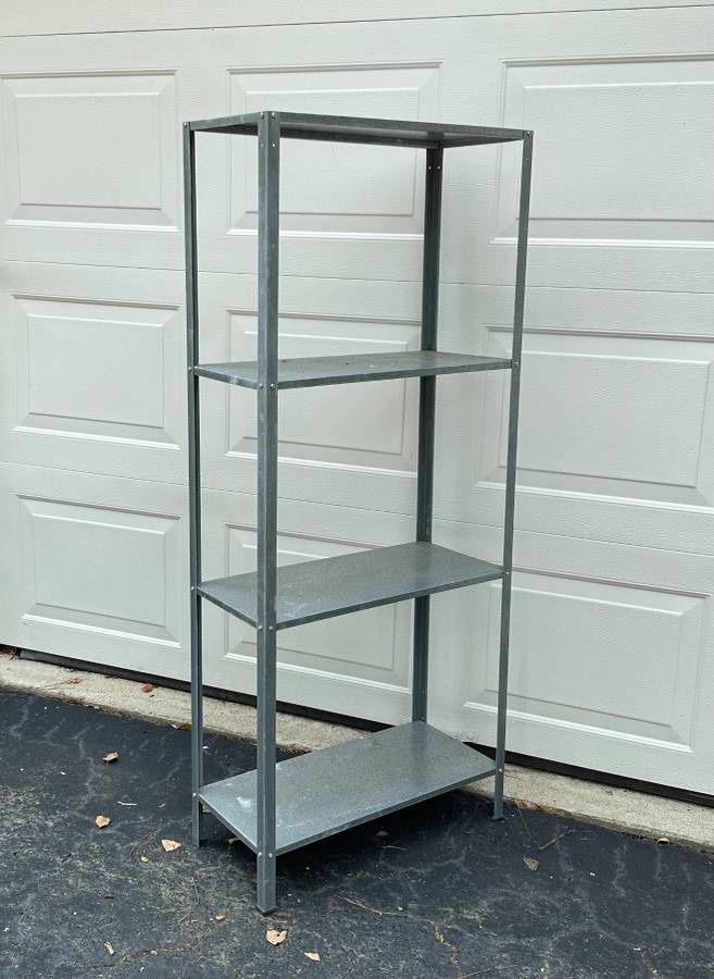 Metal Galvanized Shelving Unit Shelves Plant Stand