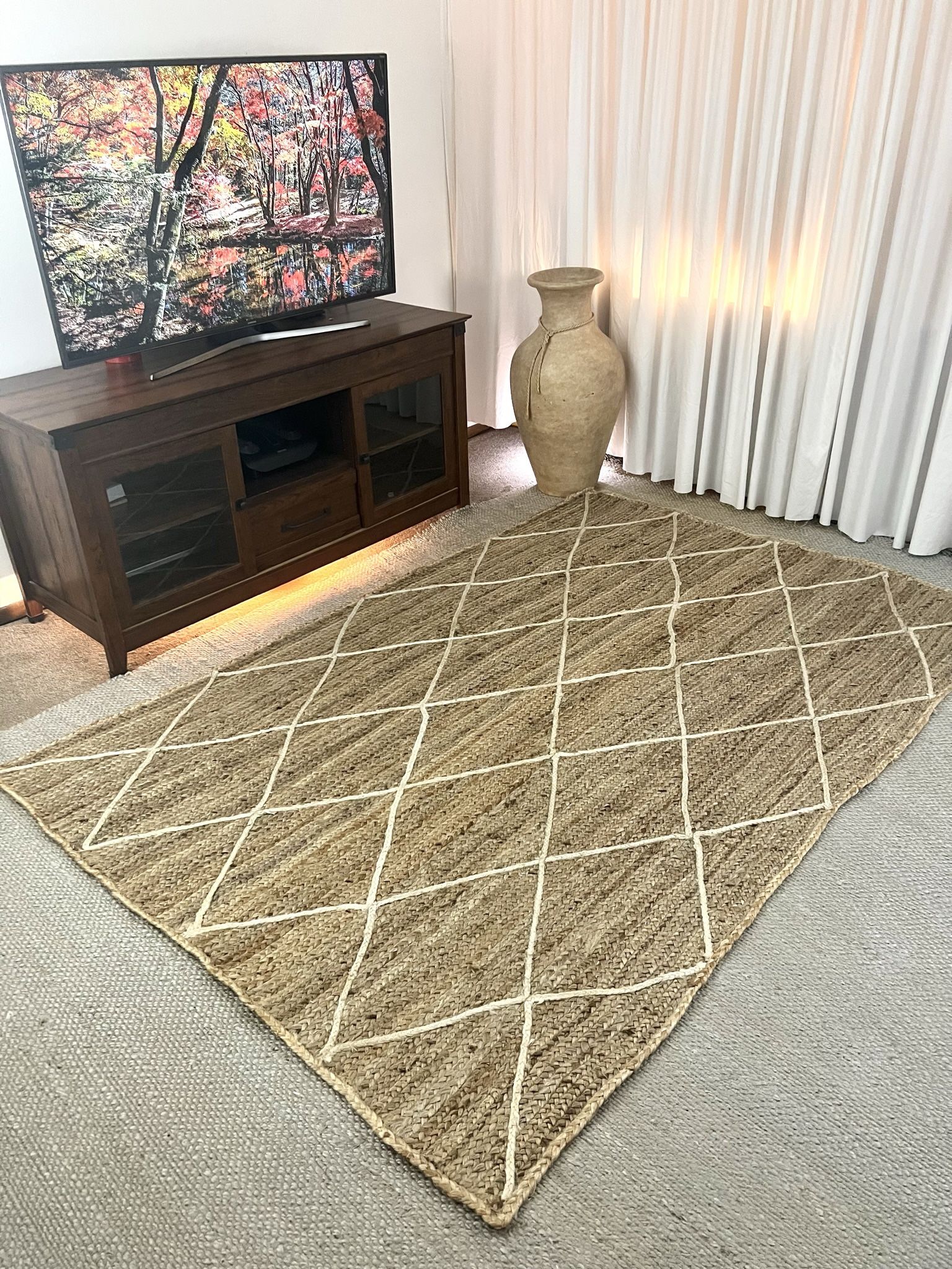 Unique Loom Braided Jute Area Rug 5' x 8'