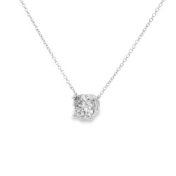 14K Gold Lab Grown Diamond Solitaire Necklace