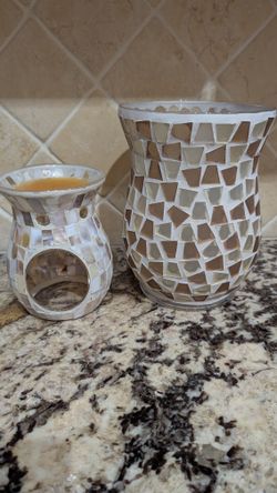 Mosaic Tart Burner And Vase By Yankee Candle