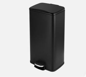 innovaze 8 gal./30 liter Rectangular Matt Black Step-on Trash Can for Kitchen