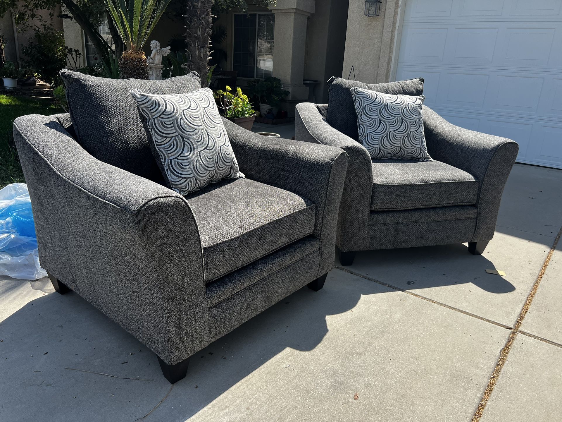 Brand New. (Set of 2) Lane Furniture Sofa Chair. Pewter color. $479