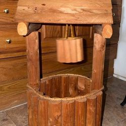 Wishing well made of wood