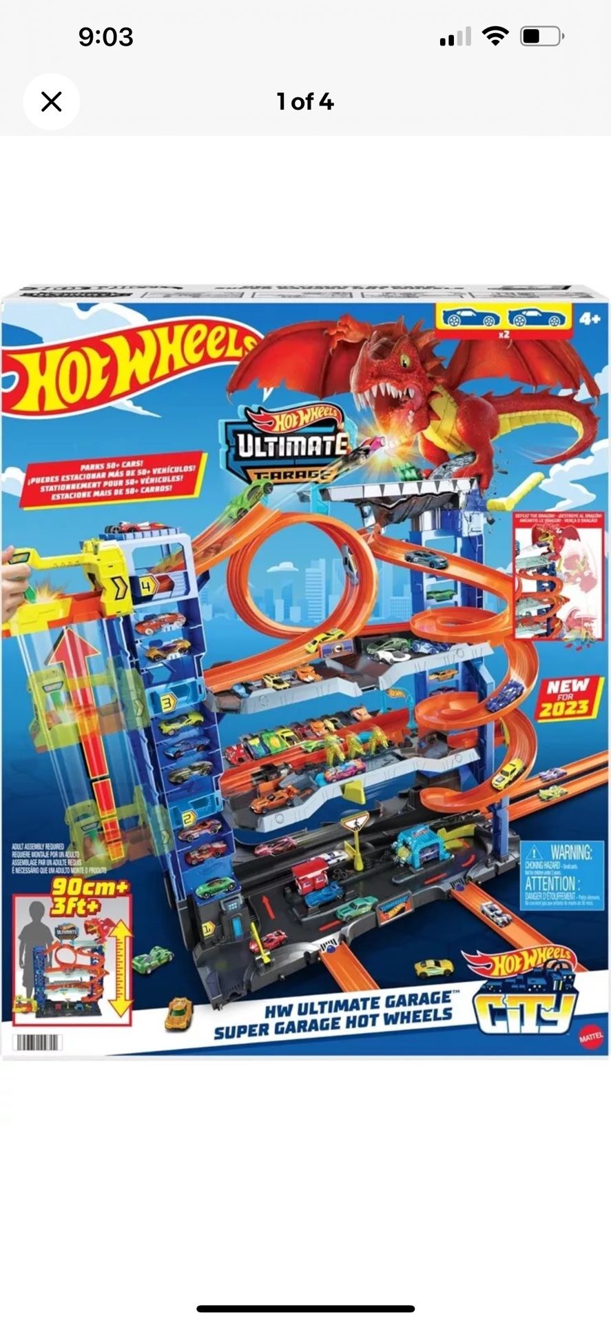 Hot Wheels City Ultimate Garage Playset with Die Cast Cars