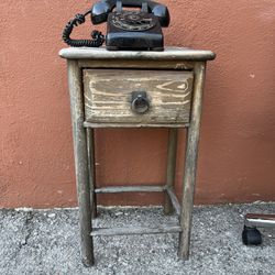 Rustic farmhouse style end table