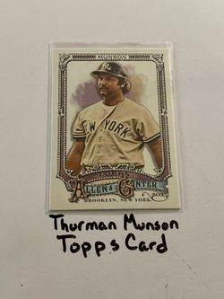 Thurman Munson New York Yankees Hall of Fame Catcher Topps Card.
