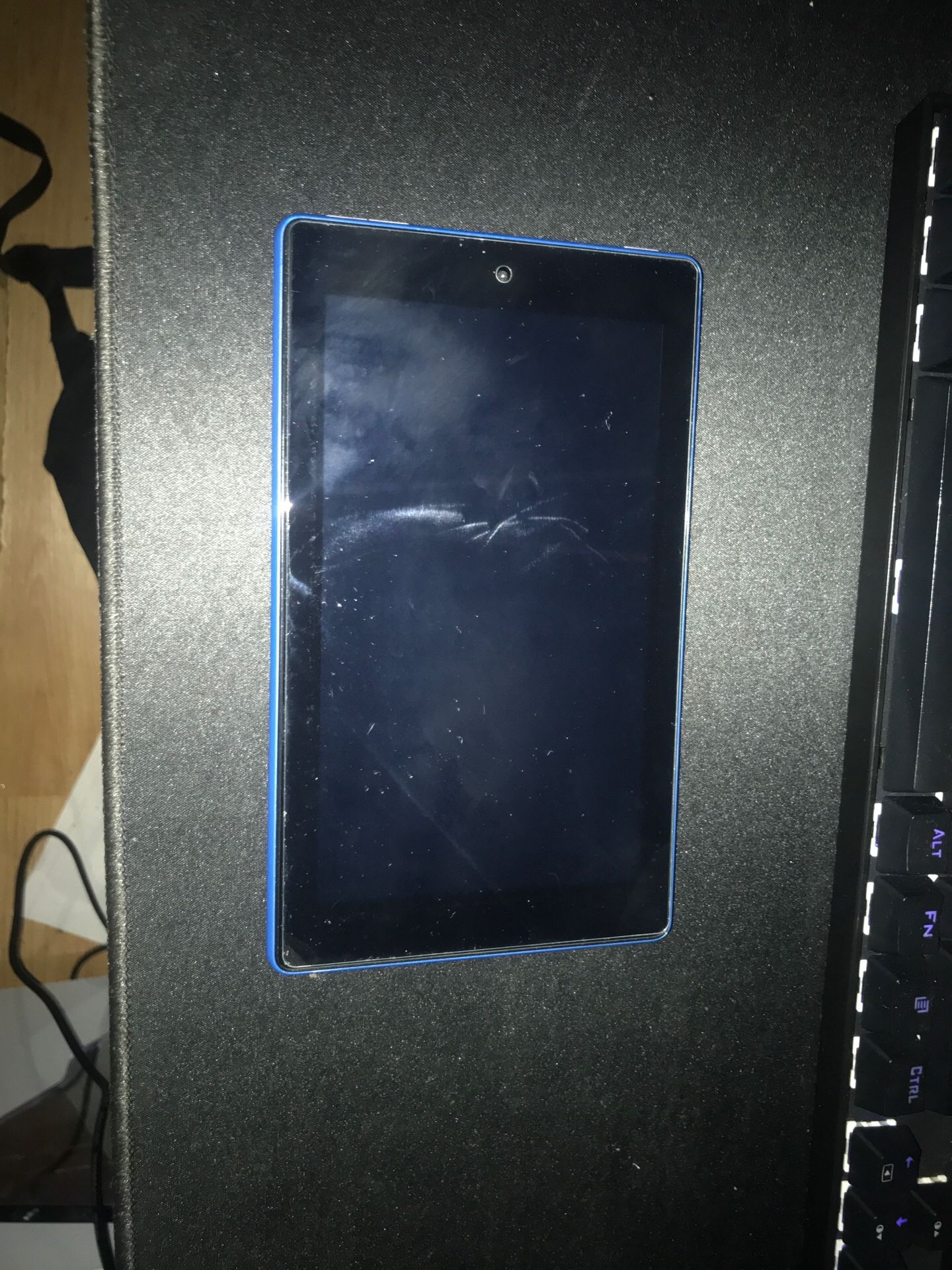 Blue amazon fire tablet