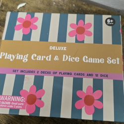 Playing Card & Dice Game Set, Opened