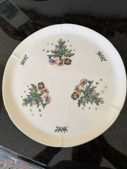 Nikko Japan fine Tableware plate Holiday Christmas tree-11.5 inch