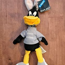 Vintage Warner Bros Studio Store Looney Tunes Daffy Duck Rabbit Season 9" Plush