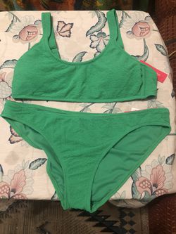 Green xtra large bikini top and bottom