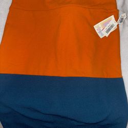 Lularoe Orange Blue Cassie Skirt 