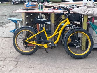 Yellow electric bike
