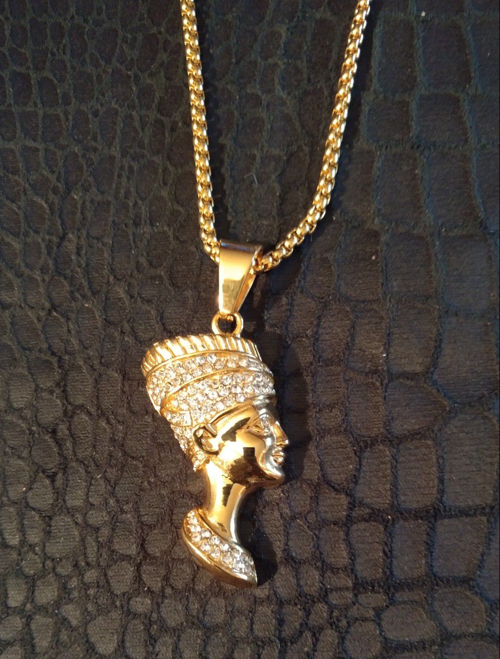 Nefertiti pendant necklaces Stainless Steel Fashion Vintage portrait Charm necklace