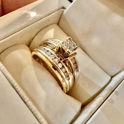 New Love Mark Bridal Ring Set