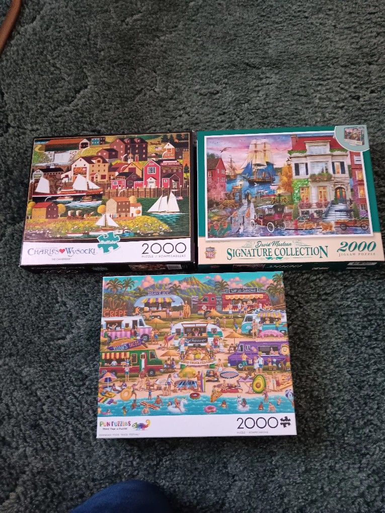 Have 3 Puzzles 2000 Piece For Sale