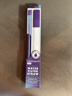 Life Water Filter Straw With Carry Case Purple Color