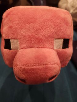 Minecraft piggie bank plushie pig