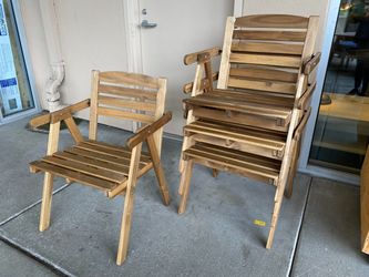 4-Piece Wooden Outdoor Chair Set