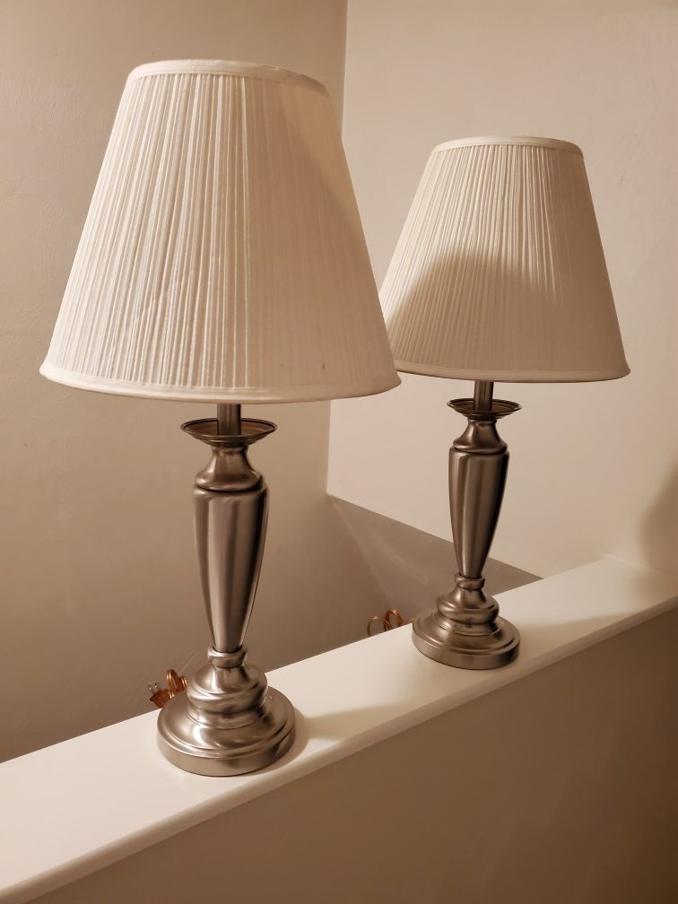 Nickel Color Table Lamps