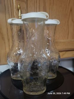Vintage 1970's Glass Good Seasons Dressing Cruet's x 3