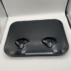 17"x12" ABS Boat Hatch with Lid, Black