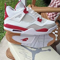 Varcity Red Air Jordan 4’s - Size 10