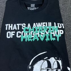 Black And Green awful lot of cough syrup t-shirt size medium