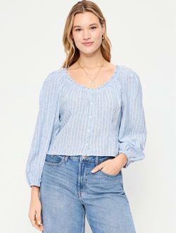 NWT Old Navy Button Down Scoop Neck Top