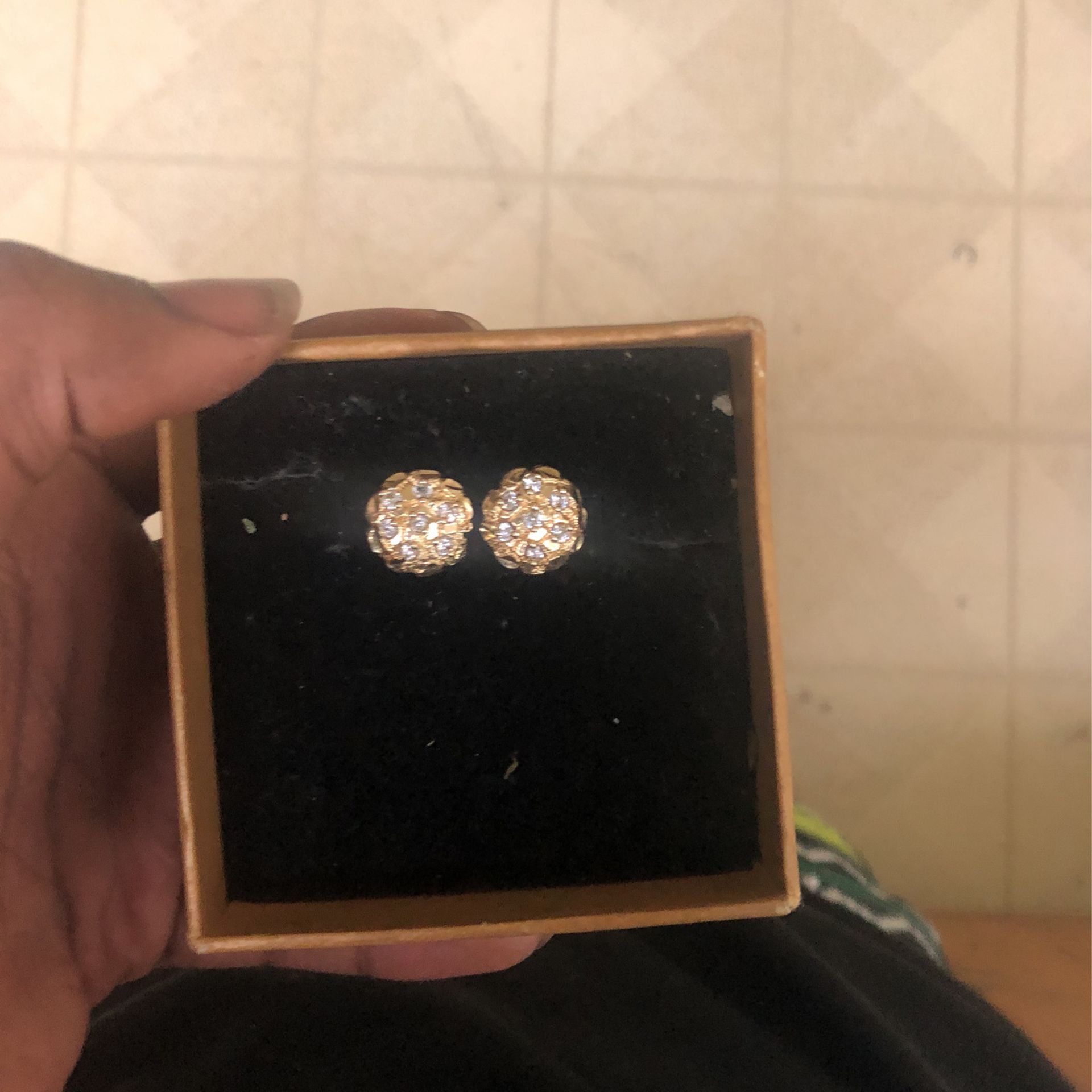 Diamond Nugget Earrings 