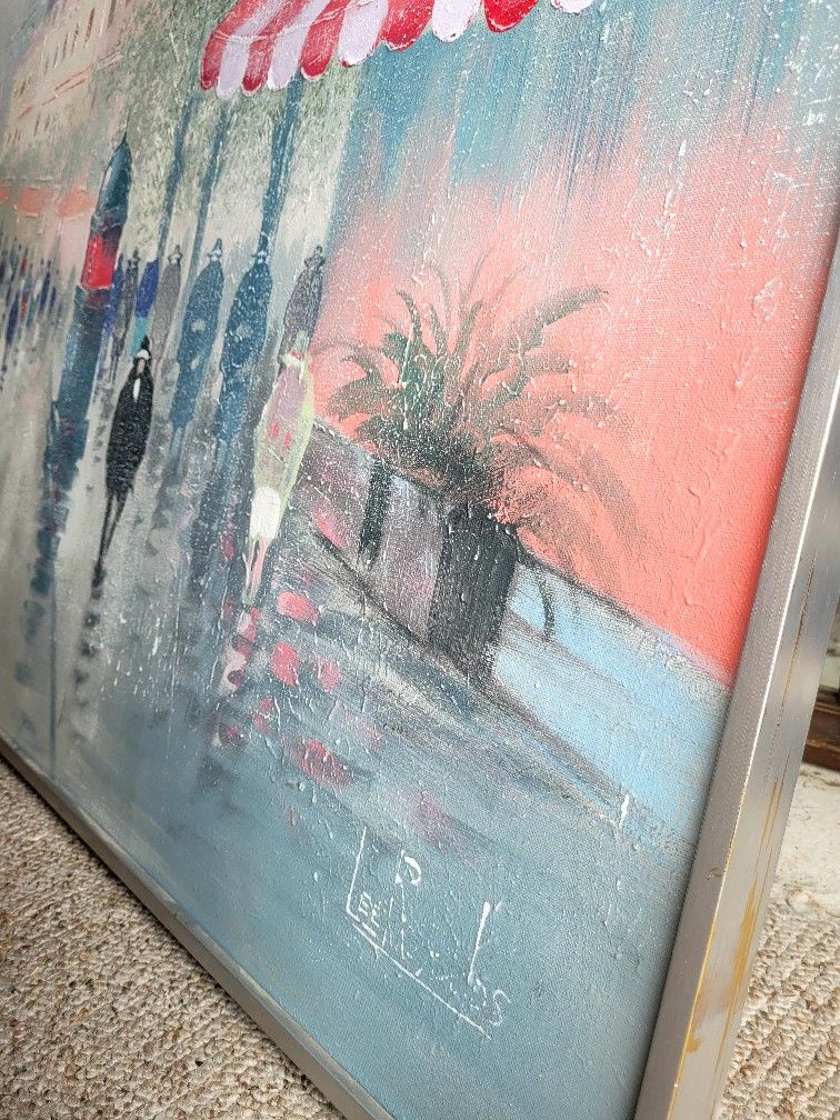 Vintage Lee Reynolds Large Original Canvas Signed 