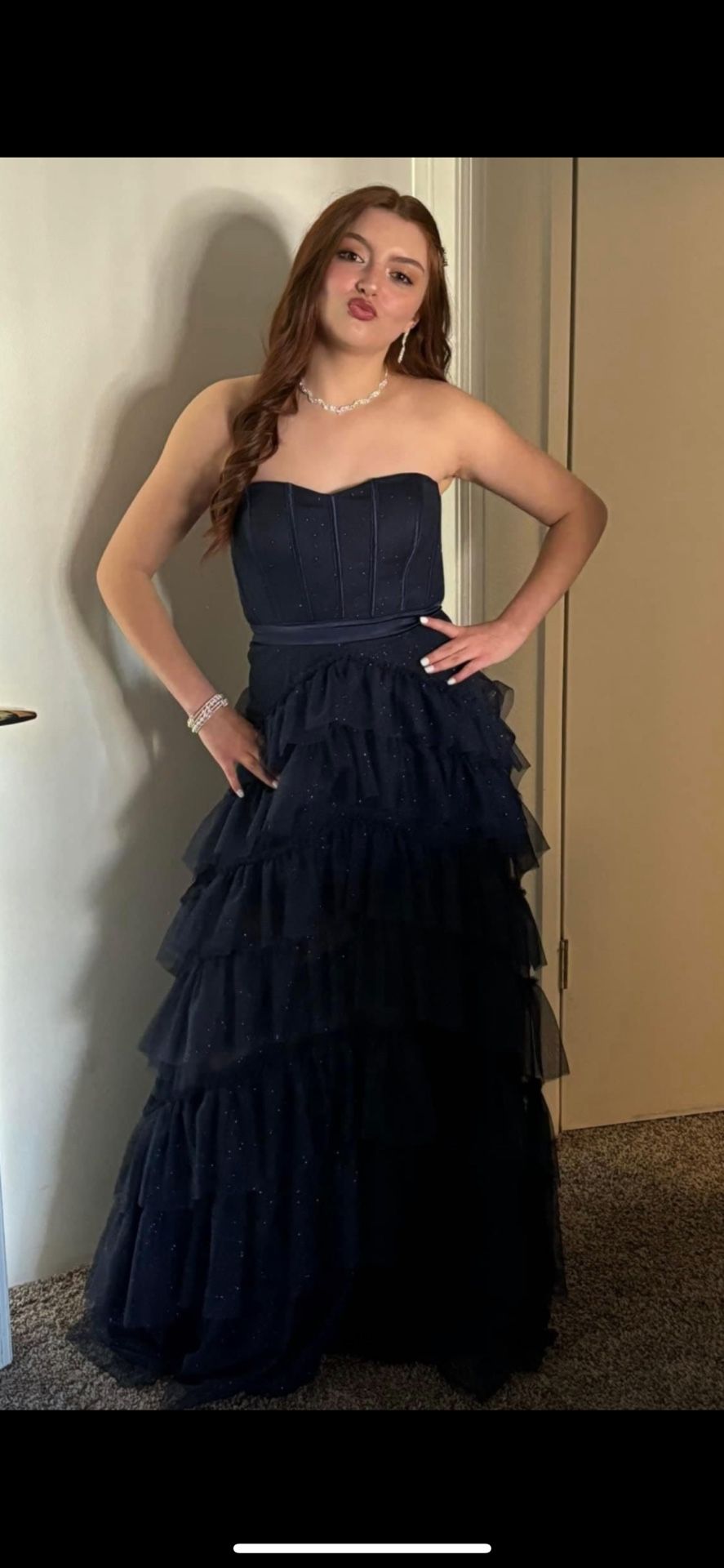 Prom dress, Size 7/8, PeerCulture, Navy blu
