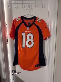Nike NFL Denver Broncos Peyton Manning Jersey Women's Large #18 Orange Navy