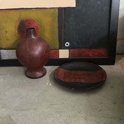 Vase and Plate Set