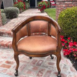 Classic Louis XV / traditional carved wood accent chairs To