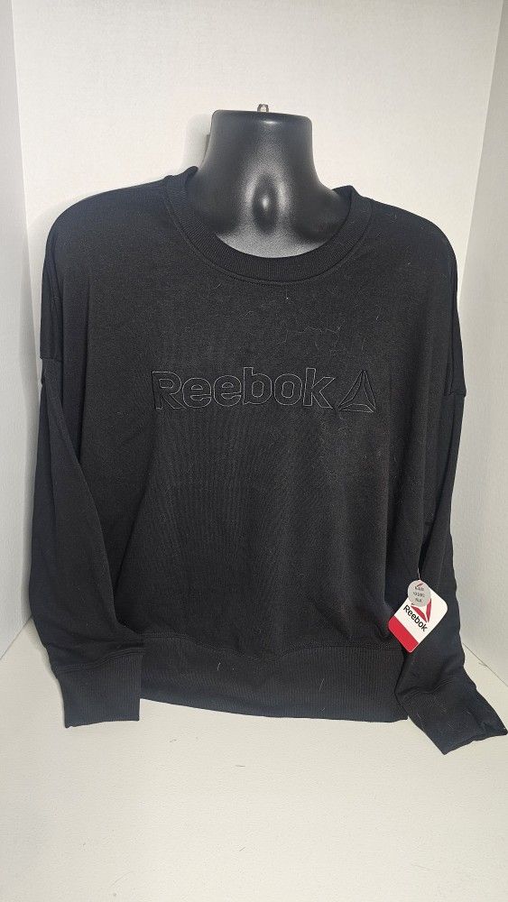 Reebok Feels Good Black Active Sweatshirt Womens 3XL