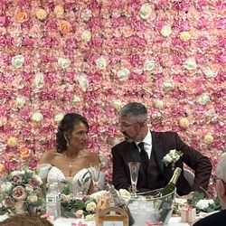Pink Flower Wall And Stand 