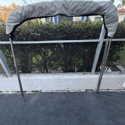 Stainless steel Bimini top in excellent condition