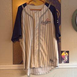Dodgers Jersey manor league baseball size Medium