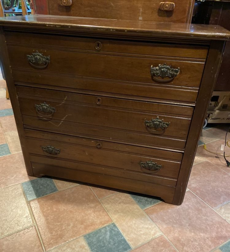 Solid Cherry Wood Vintage Chest