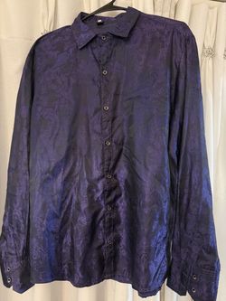 Purple dress men’s shirt like new size XL petite (silk)