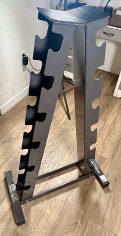 Heavy Duty Vertical Dumbbell Rack By BodyWorks  ( I Guess Weight Like 50 lbs. Measurements: 45”X 25”X 14.5”.